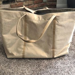 Gold glittery tote